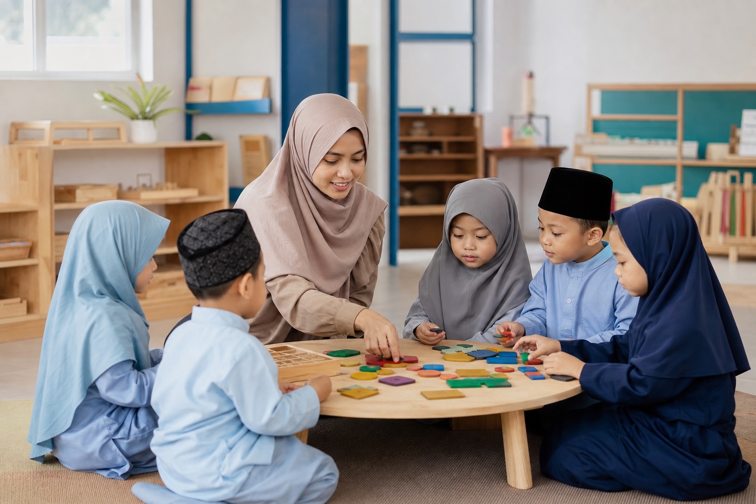 Ilustrasi suasana kajian di masjid untuk tampilan YHMI. Pendidikan.